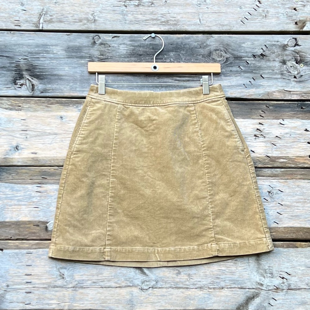 Uniqlo Tan Corduroy Cotton Mini Skirt Women’s Size 4
